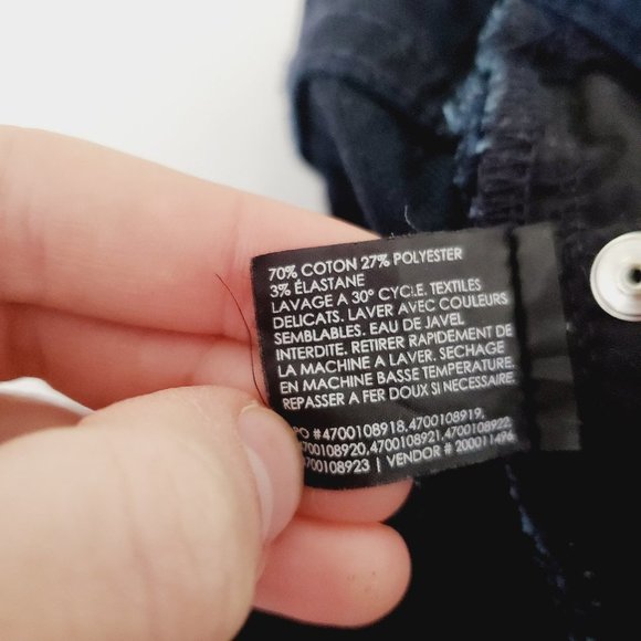 CLUB MONACO Dark Rinse Raw Hem Skinny Jeans - Picture 9 of 12